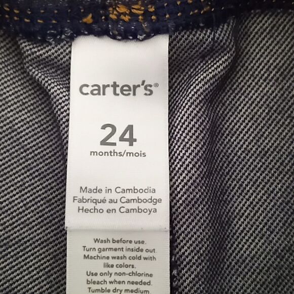 Carter's little girls jeggings size 24 months - Picture 2 of 4